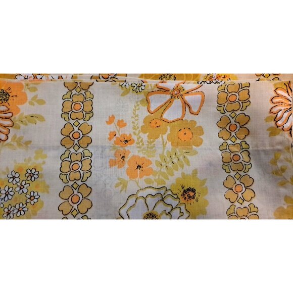 Ely & Walker Full Flat Sheet & Pillowcases Muslin Yellow Gold Floral Daisy - Picture 3 of 8